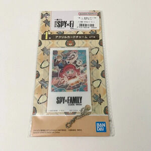 Spy x Family Ichiban Kuji Code White Acrylic Keychain Card Charm Anya Damian